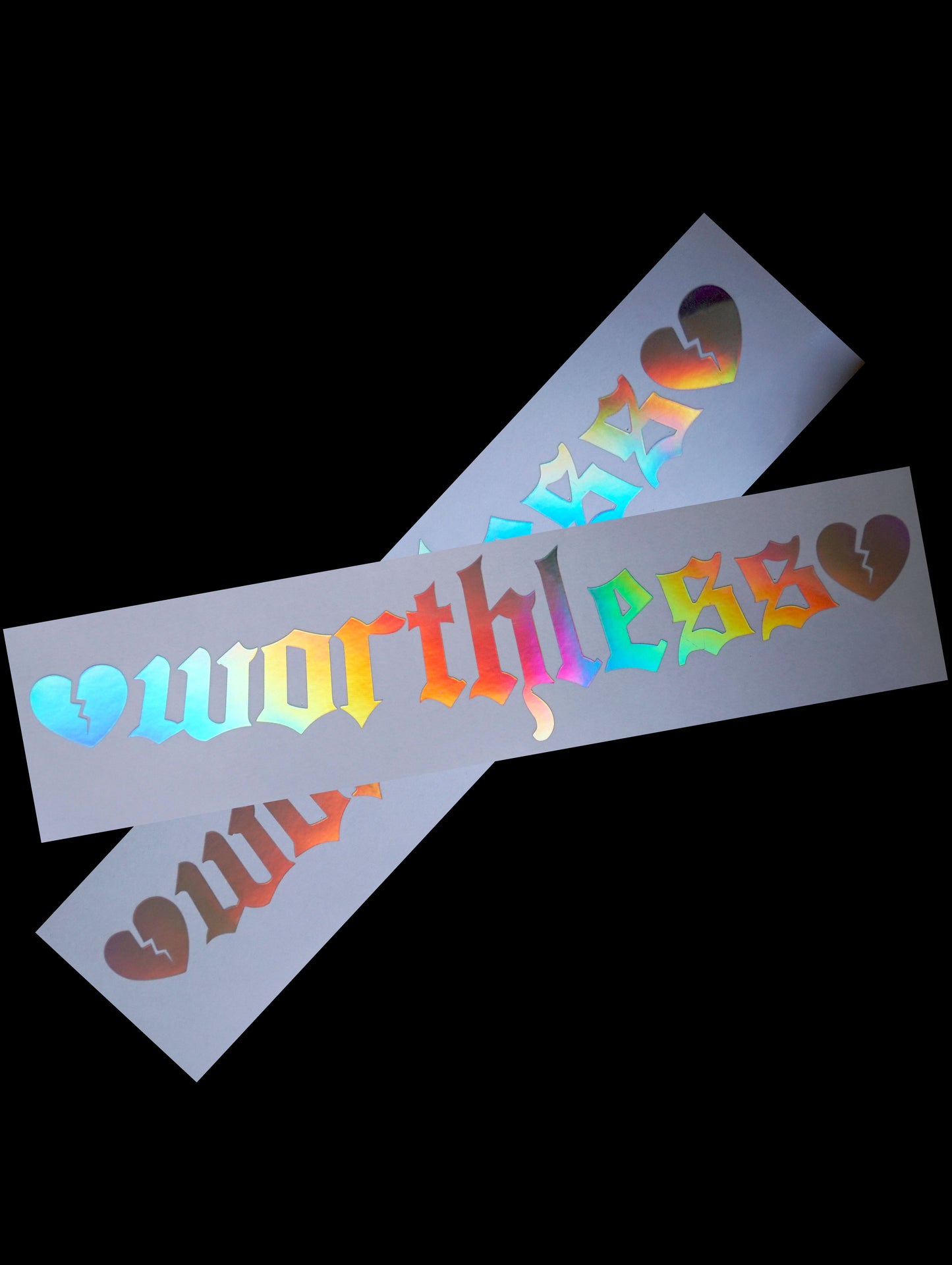 WORTHLESS- Decal Holographic