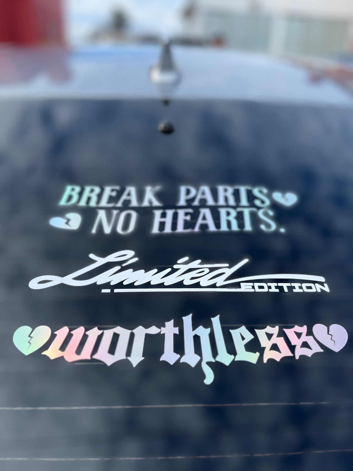 WORTHLESS- Decal Holographic