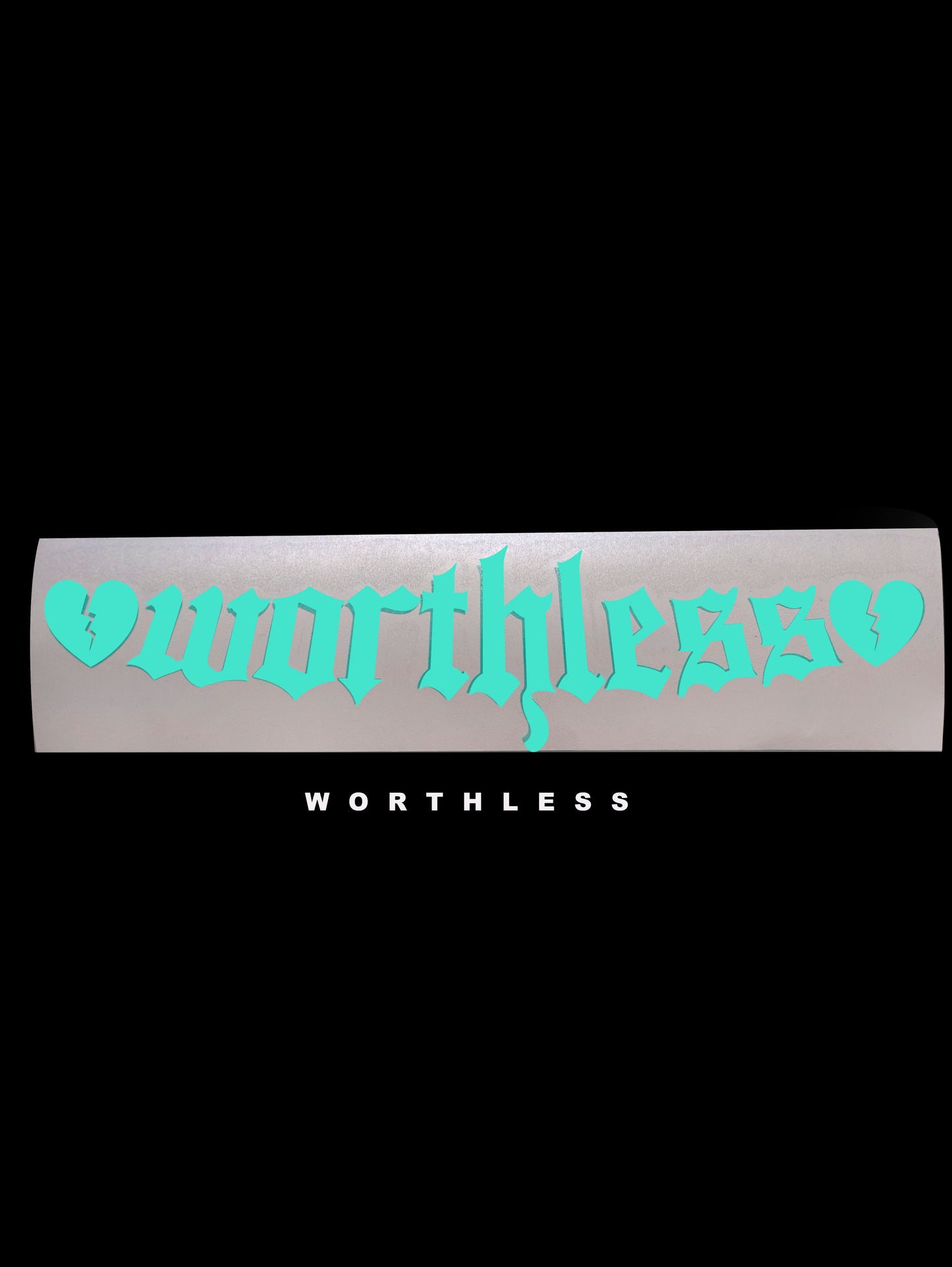 WORTHLESS/ Decal Mint green