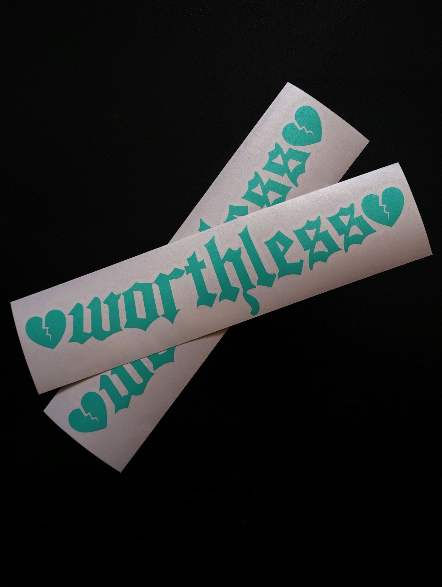 WORTHLESS/ Decal Mint green